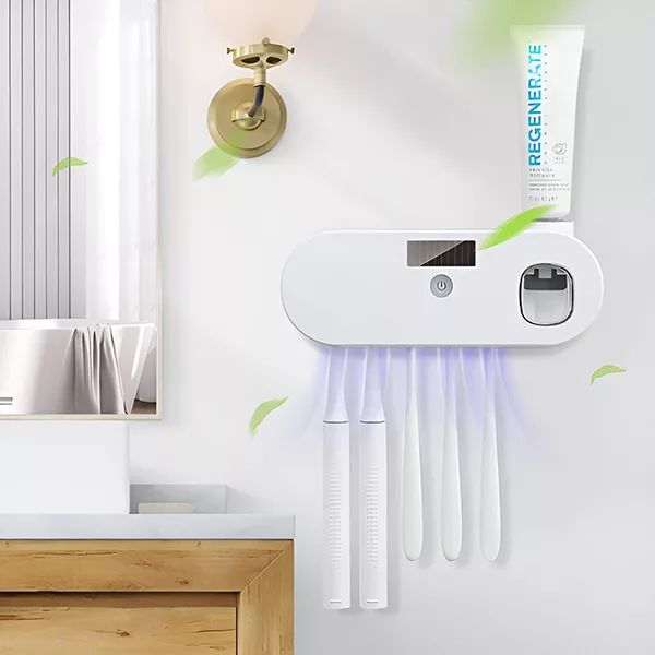 Brosse à Dents Support de Désinfection UV Presse-Dentifrice – Image 2